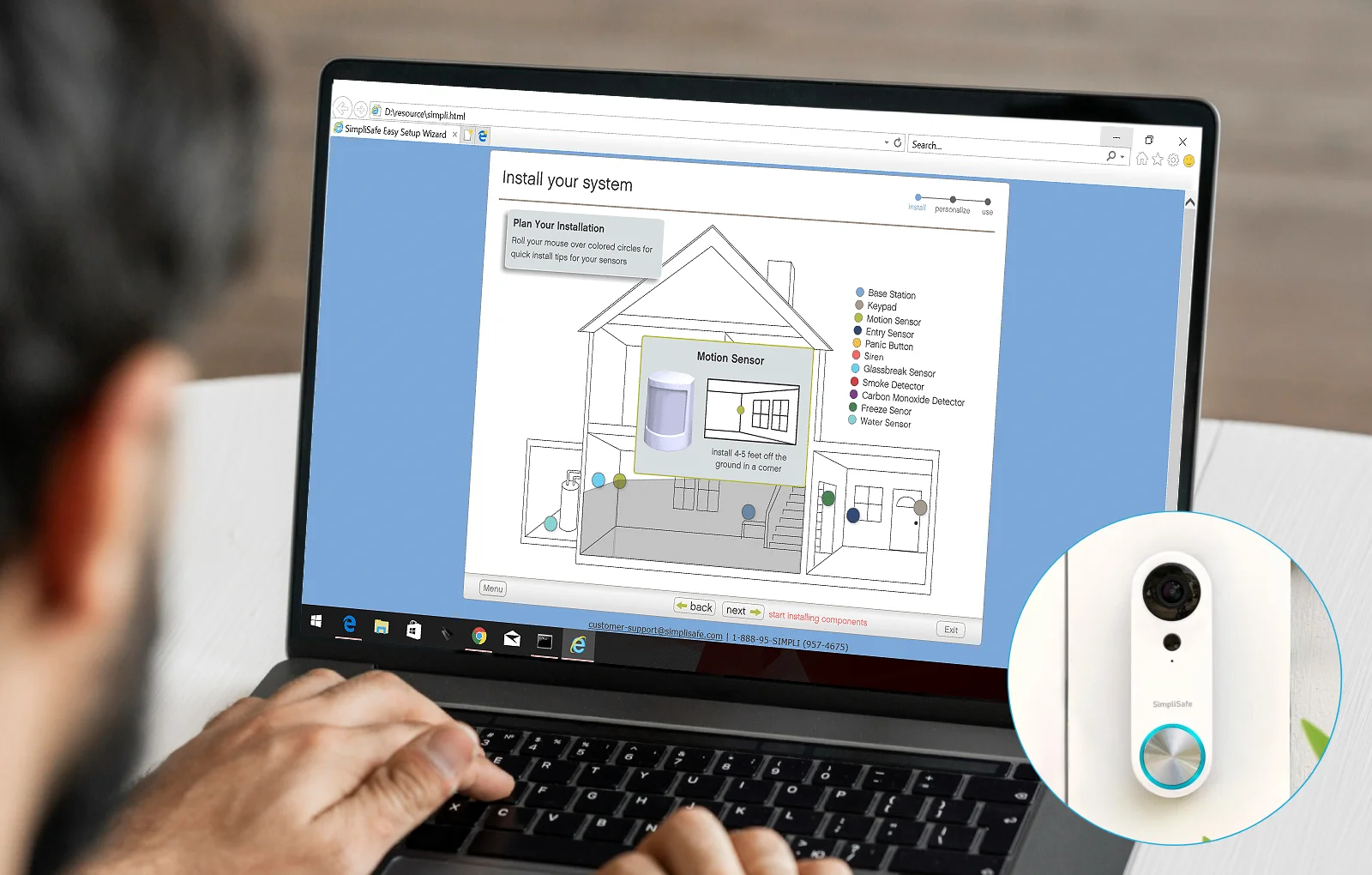 Setup SimpliSafe Through Website